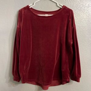 Velvet Old Navy burgundy long sleeve top